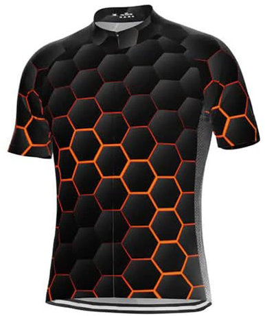 KINTPP Fahrradtrikot Oberteil Radsport Bekleidung Herren Sommer Atmungsaktiv MTB Trikot Kurzarm Radtrikot Männer Shirt