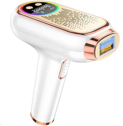 NIKYJM IPL Geräte Haarentfernung Laser, 6,8 cm² Großkaliber Schmerzfreie, 3 Funktionen-HR/SC/RA, Laser Haarentfernung