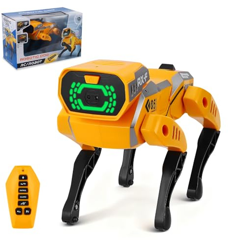 Yapasopu Robot para niños,Interactivo Robot Teledirigido con Control,Ojos LED, Música, Juguetes Robots niños y niñas de 3+,Programable Perro Robot Inteligente,Regalo Ideal para Niños