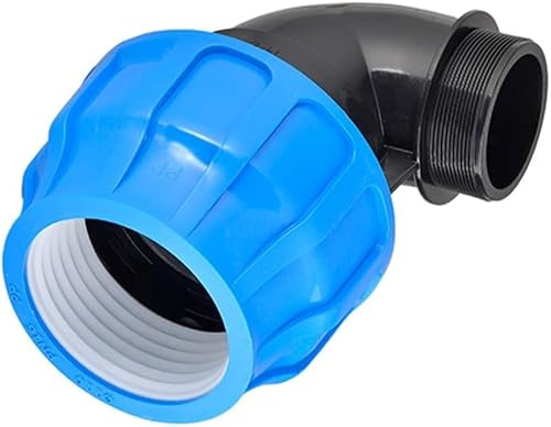 RP RIEGOPRO – Codo Macho de Polietileno | Conector para Tuberías de Agua y Riego | Fitting PE 90° para Jardín y Agricultura (1 Unidad, 40mm - 1 1/4)