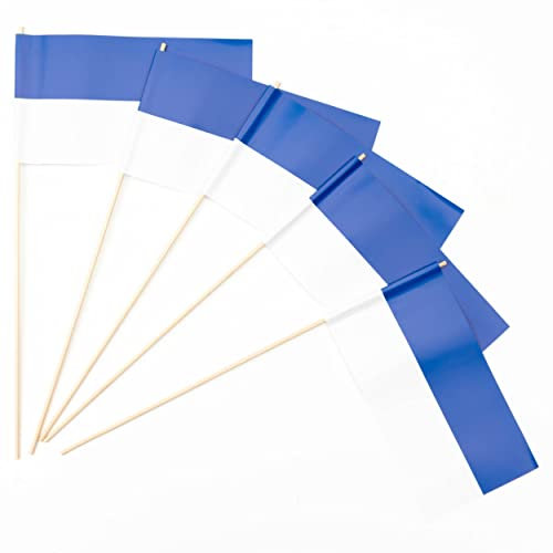 Everflag Papierfähnchen: blau-weiß 50er Packung