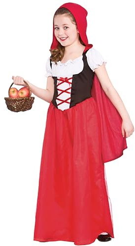 Wicked Costumes Girls Red Riding Hood Fancy Dress Costume – Storybook Fairytale Outfit for World Book Day, Book Week, School Plays, Parties & Halloween