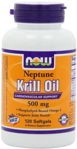 NOW Neptune Huile de krill 500 mg, 120 gélules molles