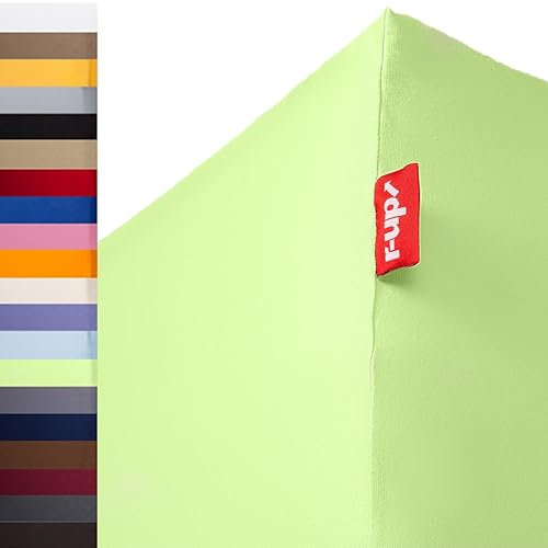 r-up Beste Spannbettlaken Doppelpack 180x200-200x220 bis 35cm Höhe viele Farben 95% Baumwolle / 5% Elastan 230g/m² Oeko-TEX stressfrei auch für hohe Matratzen (grün)