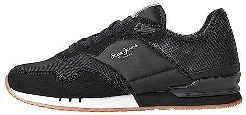 Pepe Jeans Zapatillas Londres con Lentejuelas Negro