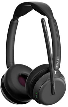 EPOS Impact 1060 Auriculares Inalámbricos de Doble Auricular para Oficina con Micrófono, Cancelación de Ruido AI, Super Wideband Audio, Bluetooth, Ajuste Cómodo, Llamadas Claras
