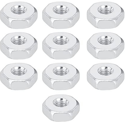 ANKROYU 10-teiliges Kettensägen-Stangenmutter-Set, Kettenrad-Abdeckungsstangen-Muttern-Set, 8-mm-Sechskantmuttern-Ersatzzubehör, Edelstahl-Kettenradmutter-Führung Für Kettensäge