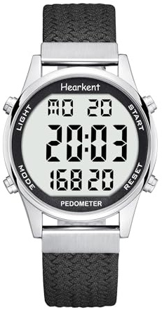 Orologio contapassi da donna, puoi goderti passi, chilometraggio, calorie, conto alla rovescia, sveglia e altre funzioni. Nessuna app o ricarica richiesta, 2401 (nero)