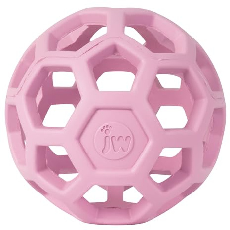 JW – HOL-EE Roller – Jouet Amusant et Polyvalent pour Chien – Balle à Poursuivre pour Chien – Solution de Stimulation Mentale – Taille Small – Diamètre de 7,5 cm – Couleur Rose