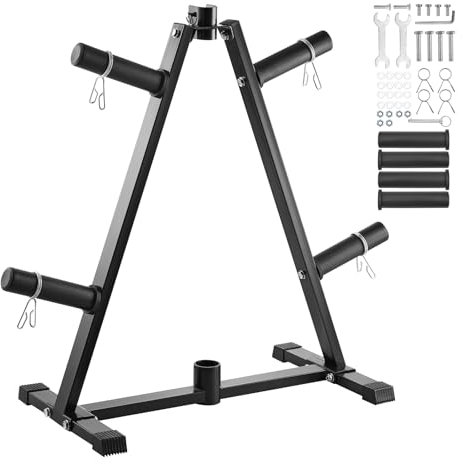 VEVOR Hantelscheibenständer A-Rahmen-Hantelscheibenbaum für 2-Zoll-Hantelscheiben, Hantelscheibenbaum, 136 kg Tragkraft, Gewichtsaufbewahrungshalter, Langhantelständer-Aufbewahrungsständer