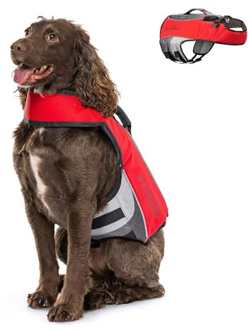 Osprey Hundeschwimmweste, verstellbare Auftriebshilfe mit Griff, reflektierende Streifen, passend für kleine, mittelgroße und große Hunde - Schwimm-Sicherheitsweste für Wasseraktivitäten