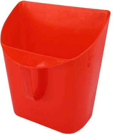 Generic Stor Foderskopa med Sidohandtag Plastsluten Skopa för Sand, Is, Spannmål, Boskapsfoder och Torrfoder, Röd