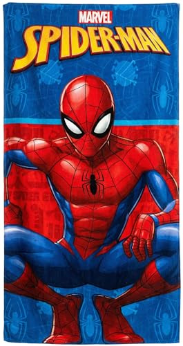 Toalla de Playa Infantil Microfibra para Spiderman Fan - 70x140 cm - Secado Rápido, Ligera y Compacta - Toalla Piscina y Baño para Niño