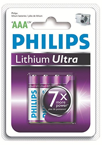Philips FR03LB4A Lithium Ultra+, Confezione da 4 Batterie AAA