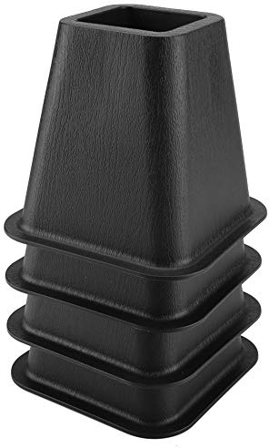 Cocoarm Möbelhöjd bordsupphöjning, sänghöjd 15 cm, 4 stycken bäddhöjare, möbelhöjning, soffa, bordshöjd, elefantfot för säng, bordsben, möbelfötter (svart)