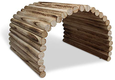 Flexible Wood Hideout - Extra Large - House, Tunnel, Ramp, Bridge, Tube for Guinea Pigs, Ferrets, Hedgehogs, Chinchillas, Small Rabbits, and Other Small Animals - Accessories, Toys, and Supplies