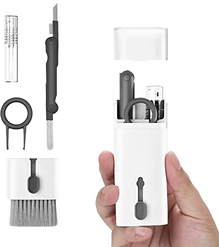 LA BARFUMERIE Kit de nettoyage électronique, avec brosse pour clavier, outil de nettoyage pour Airpod, nettoyeur d'écran de téléphone, pour ordinateur, MacBook, ordinateur portable, iPad, casque.