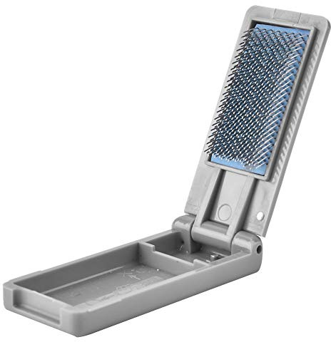 Brosse à Chaussures de Danse Brosse à Chaussures en Fil Portable Brosse à Chaussures de Danse Pliable Brosse en Fil de Semelle en Daim Brosse de Nettoyage de Chaussures Antidérapante(Gris)