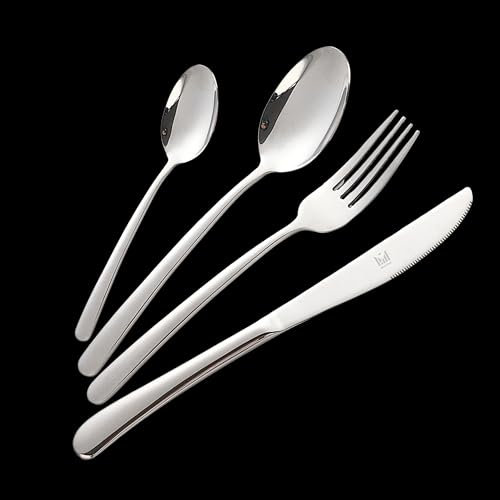 SensiSel Silverware Set, 16 Piece Stainless Steel Flatware Set for 4,Food-Grade Cutlery Set Include Knife/Fork/Spoon, Durable Long Handles Tableware for Home, Mirror Finish, Dishwasher Safe
