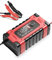 Rumicet Caricabatterie Auto, Automatico Carica Batteria per Auto 12V/24V, Multi Protezioni, LCD, Auto Moto Barche AGM Lead-Acid Caricatore Avviatore Starter Booster Mantenitore Batteria Portatile ABS