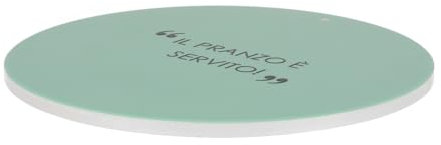 Sottopentola tondo in ceramica salvia 20 cm con scritta