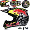 Casco Moto Per Ragazzi Casco Motocross Bambini Caschi Cross Per Adulti Uomo Casco Moto ATV Casco Integrale Enduro MTB Certificato DOT/ECE Con Occhiali Maschera Guanti Casco Da Discesa,Black/D-XL