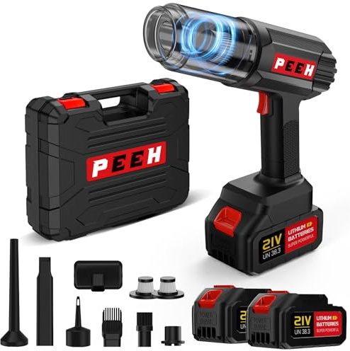 UXVY Kabelloser Handstaubsauger, Hohe Saugleistung & Gebläsefunktion, Akku-Staubsauger für Auto, Zuhause, Büro, Haustiere