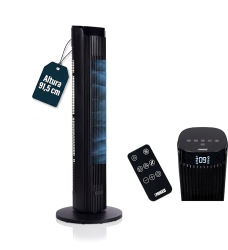 Princess Ventilatore a torre Design elegante - 40 W - Potente, Silenzioso, Basso consumo - Altezza: 91,5 cm - Oscillante - 4 modalità - 12 velocità - 352370