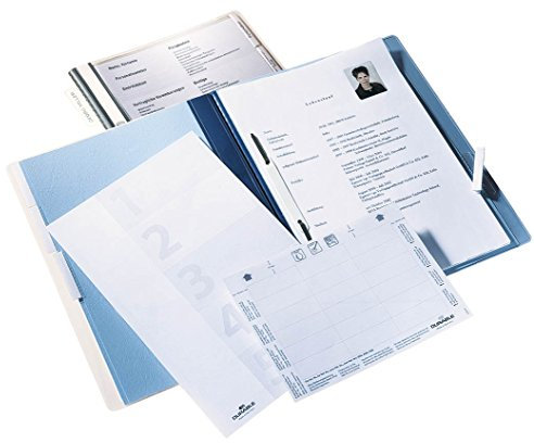 Durable Personalhefter mit Deckblatt und Taben, 5 Unterteilungen, inkl. Hängeschiene, 5 Stück, blau, 255506