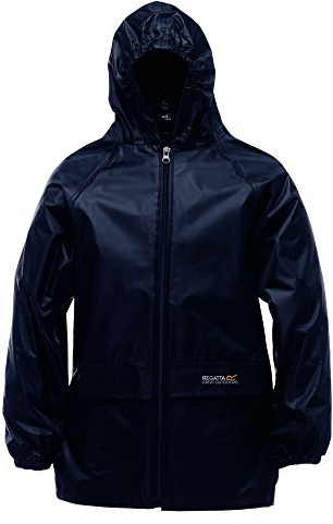 Chaqueta para niño Regatta Stormbreaker (impermeable), Unisex adulto, color negro, tamaño 7-8 Años