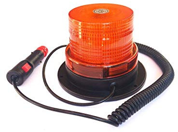 Luz LED giratoria de advertencia con soporte magnético 12 V 24 V 40 LED R65 R10