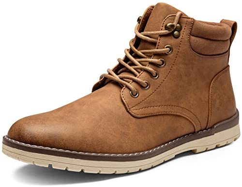 Vostey Men's Hiking Boots Waterproof Casual Chukka Boots for Men(BMY670B Yellow Brown 13)