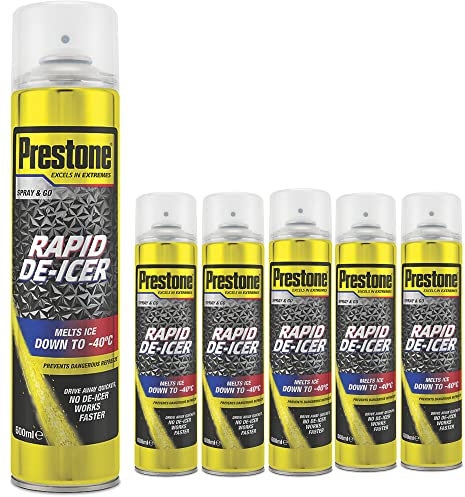 Prestone Rapid De-Icer Spray For Windscreen -40ᵒC Multipack 6 Pack