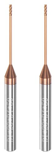 sourcing map 2pcs Square Nose End Mill 4mm Shank 1mm x 20mm AlTiSin Coated Solid Carbide Long Reach Extended Neck 4 Flutes CNC Router Bit Milling Cutter for Stainless Steel Hardened Steel