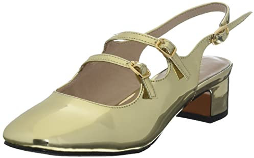 L37 HANDMADE SHOES Damen Pumps I Naturleder I Lederfutter I Handgefertigte Schuhe I Bequem und Elegant Amore Ciao I Pump, Gold, 37 EU