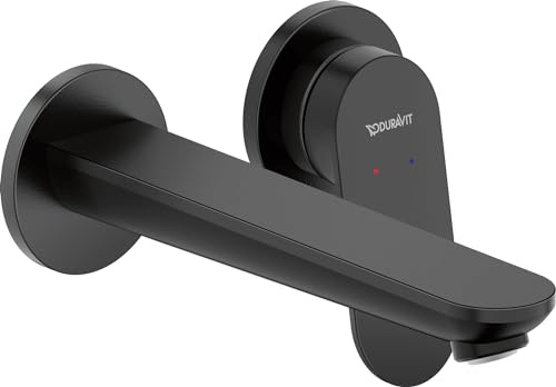 Duravit Wave Waschtischarmatur, Unterputz, Wasserhahn Bad, Armatur Waschbecken, Schwarz Matt