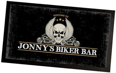 Alfombrilla personalizable para moteros, barra de cualquier nombre, corredor de bar de motociclistas, alfombrilla BB01