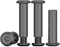 Drenky 10 Sets Barrel Nuts Kit Furniture Connector Nuts Black M6 X 30mm 304 Stainless Steel Bolts Rustproof Connection Screws M6 Belt Buckle Binding Bolts for Leather Belt and Furniture Repair