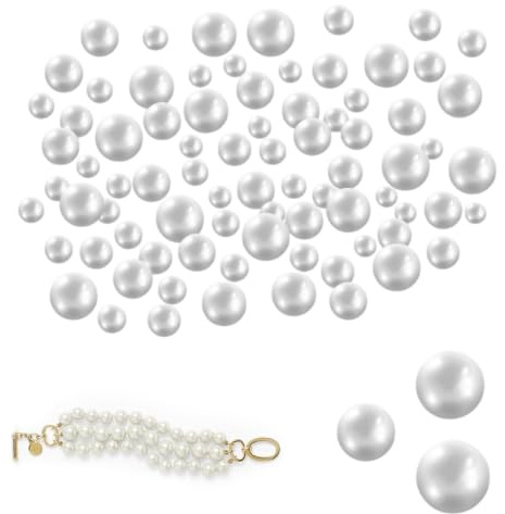 KUBDPQOR Perline Decorative Bianche, Sfere Ornamentali per Arredamento, Ideali per Casa, Matrimoni e Feste, 200 Pezzi in 3 Diverse Dimensioni