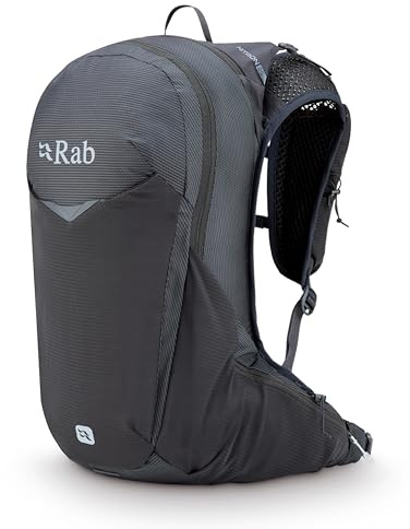 Rab Nitron 25-Liter Lightweight Hydration Pack - Comfortable Daypack for Hiking, Trekking, & Trail Running - Anthracite - Small