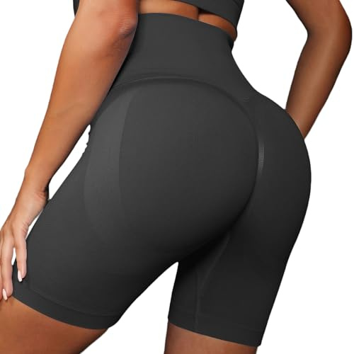 JTSONN Pantaloncini Sportivi Donna Scrunch Butt Lifting Gym Shorts Pantaloncini Palestra Corti Addominali Senza Cuciture Ciclismo Corsa Leggings Corti per Running Fitness Yoga Workout