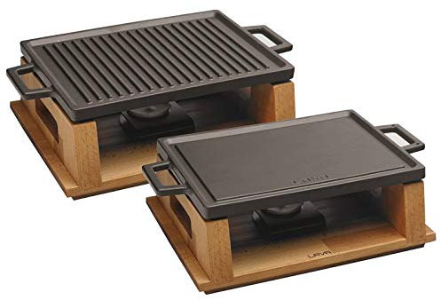 Rechaud Ghisa Smaltata Plate 22 x 30 Cast Iron/Wood