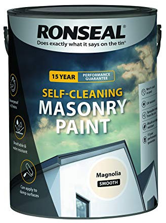 Ronseal Self-Cleaning Masonry Paint - Magnolia - 5l
