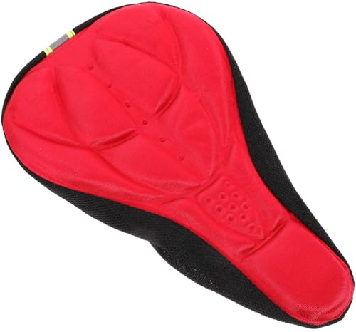 OHPHCALL Mountain Bike Seat Cushion Cover Red 3D Thickened Silicone Gel Pad Universal Fit Cycling Saddle Comfort Breathable