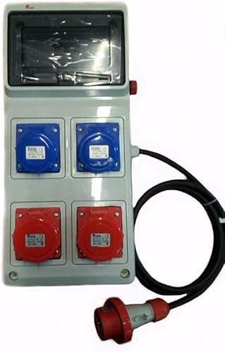 QUADRO ELETTRICO PER/DA CANTIERE V230 V400 PRESE INDUSTRIALI CERTIFICATO ROSI (2243 QUADRO ASC 4 PRESE)
