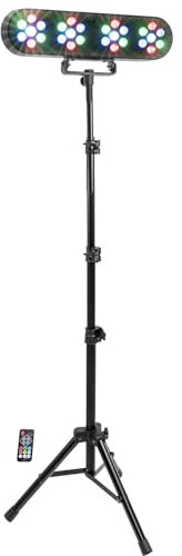 Party Light & Sound - FUNLED - Jeux de lumière avec 4 effets sur pied téléscopique - 4 PAR de 7 LEDs de 1 W chacune - Télécommande - Effet stroboscope - Support inclus avec hauteur réglable
