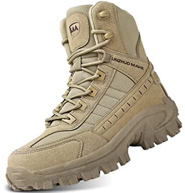 5.AA B21 A Bottes de l'armée Homme Bottes de Neige Randonnée Chaussures Trekking Imperméable Outdoor Boots Jaune désert 45 EU