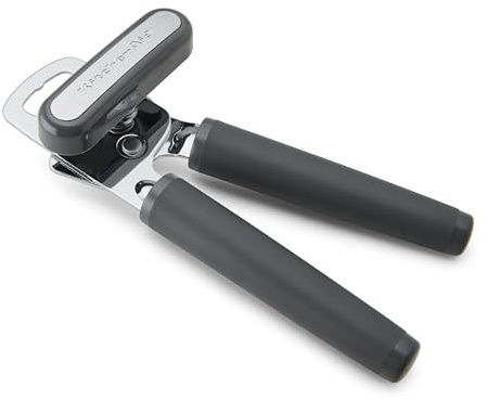 KitchenAid Multi-Purpose Tin Opener, Can Opener with Built-in Bottle Opener, 2-in-1 Kitchen Tool, Charcoal Grey