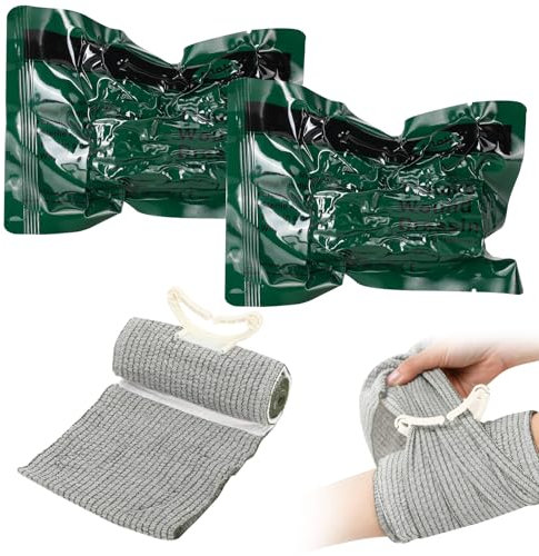 2 fasce israeliane da 4 per tourniquet emergency bendaggi a pressione con vuoto per sport all'aria aperta, campeggio, escursionismo