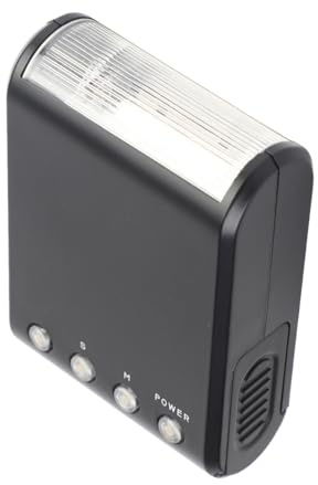 Asixxsix Linterna de Zapata Digital Portátil con Flash Esclavo Incorporado para Cámaras DSLR, Entusiastas de la Fotografía, Plástico, Negro